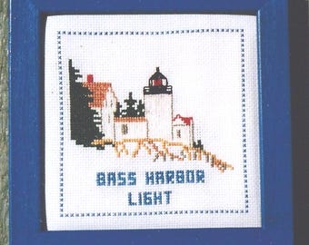 DIGITAL Bass Harbor Light Counted Cross Stitch Pattern