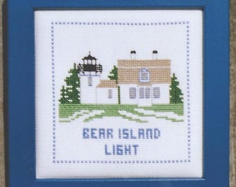 Bear Island Light Counted Cross Stitch Pattern or Kit