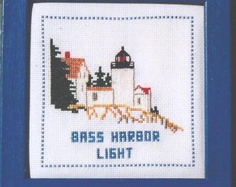 Bass Harbor Light Counted Cross Stitch Pattern or Kit