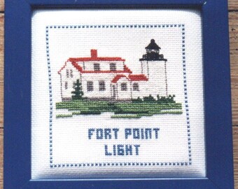 Fort Point Light Counted Cross Stitch Pattern or Kit