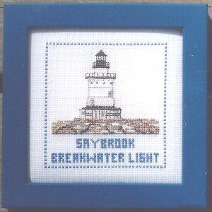 Saybrook Breakwater Light Counted Cross Stitch Pattern or Kit