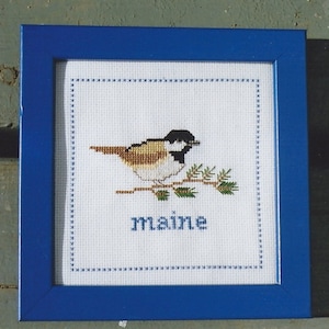 Maine Chickadee Counted Cross Stitch Pattern or Kit