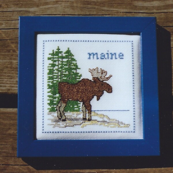 Moose Cross Stitch Etsy