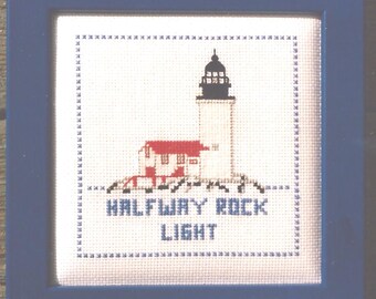 Halfway Rock Light Counted Cross Stitch Pattern or Kit