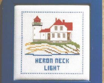Heron Neck Light Counted Cross Stitch Pattern or Kit