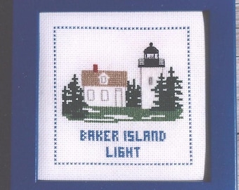 Baker Island Light Counted Cross Stitch Pattern or Kit