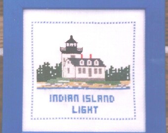 Indian Island Light Counted Cross Stitch Pattern or Kit