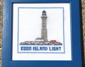 Boon Island Light Counted Cross Stitch Pattern or Kit