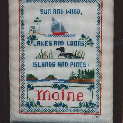 Six Maine Ornaments Counted Cross Stitch Pattern or Kit Etsy