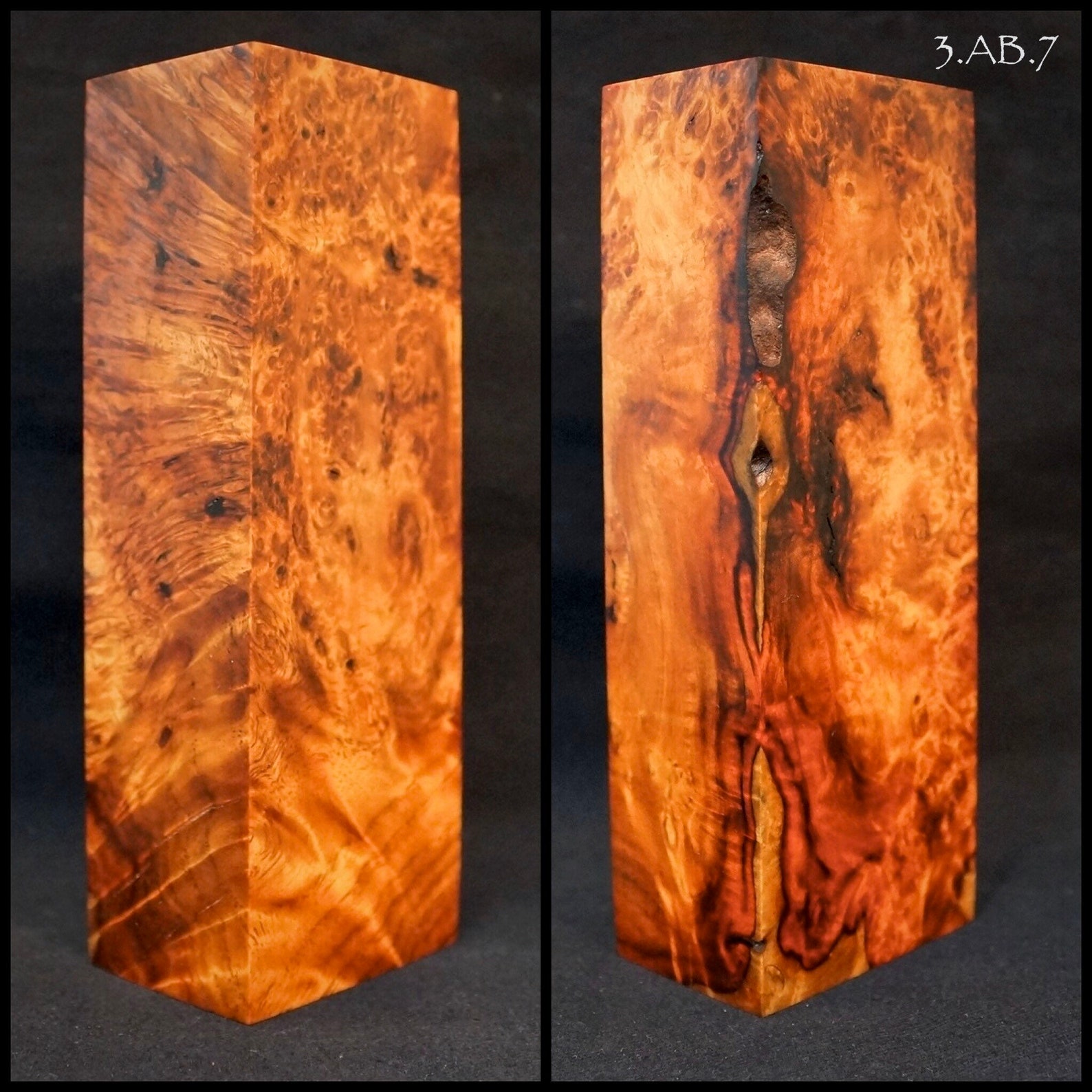 AMBOYNA BURL STABILIZED Wood Very Rare Premium Blank for Etsy