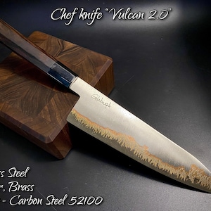 CHEF 200 mm. Japanese Style Kitchen Knife, Author's work, Single copy. #6.095