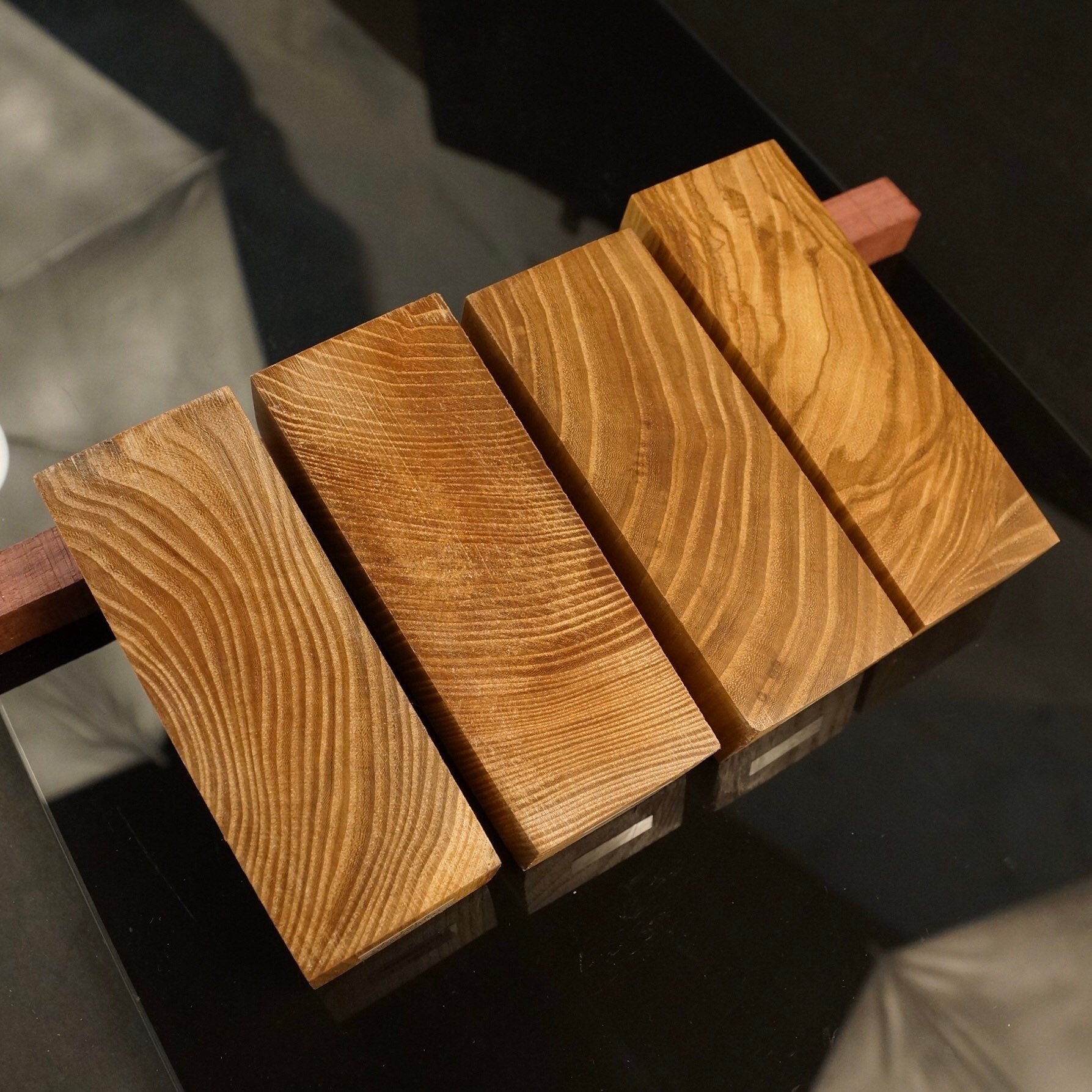 Ebenholz Rohling 12x4x2,5cm Schwarz - Holzblock Für Musikinstrumente & Schnitzen