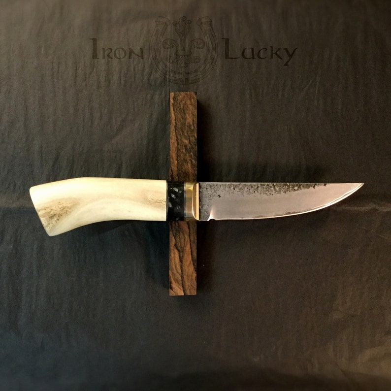 Knife Hunting San Mai Steel Fixed Blade Straight Back Knife Etsy