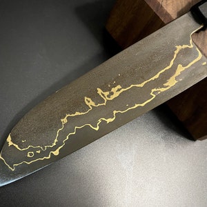 SANTOKU Japanese Style Kitchen Knife, Author's work, Single copy. #6.087