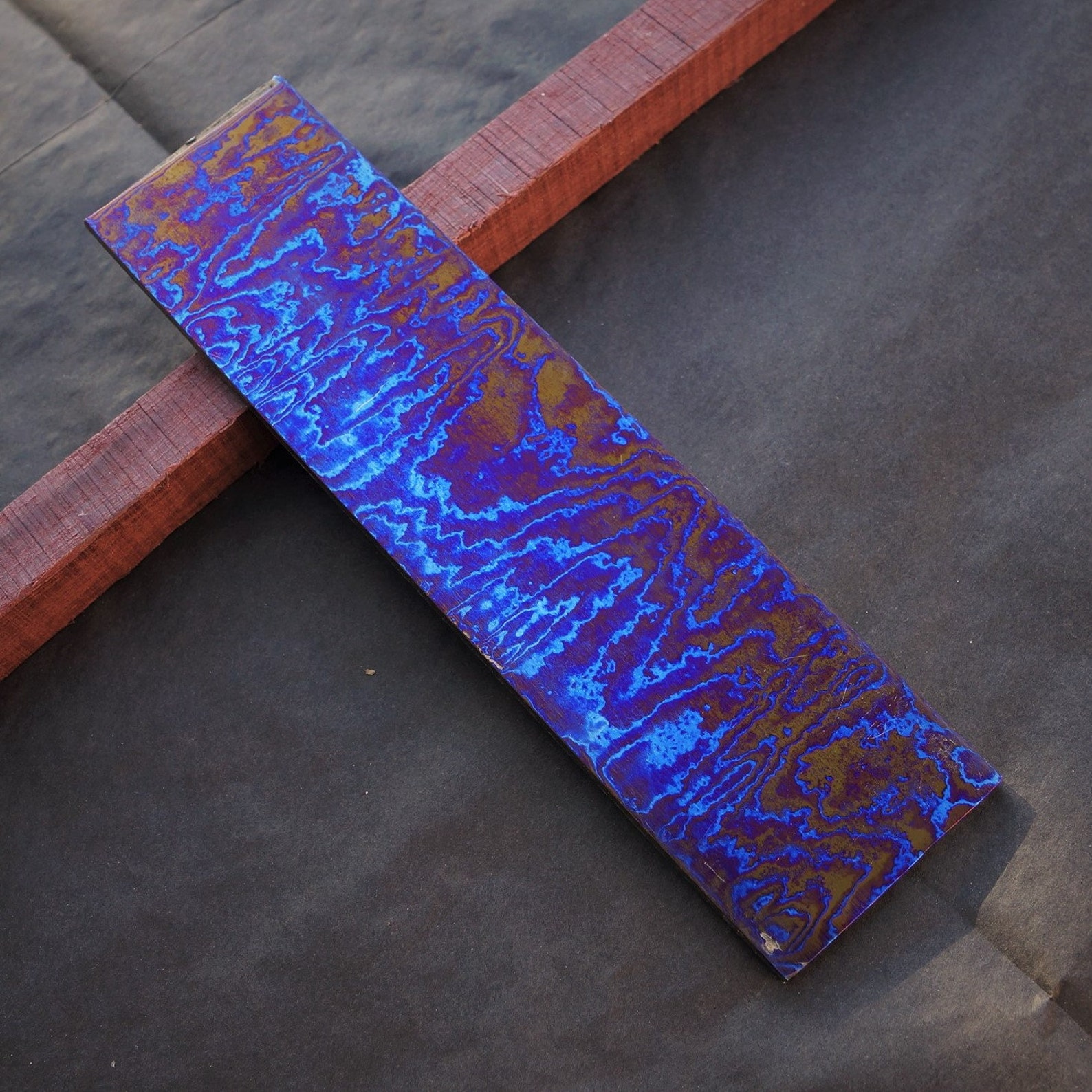 TITANIUM Damascus Multilayer Billets 3 Alloys Pattern Etsy