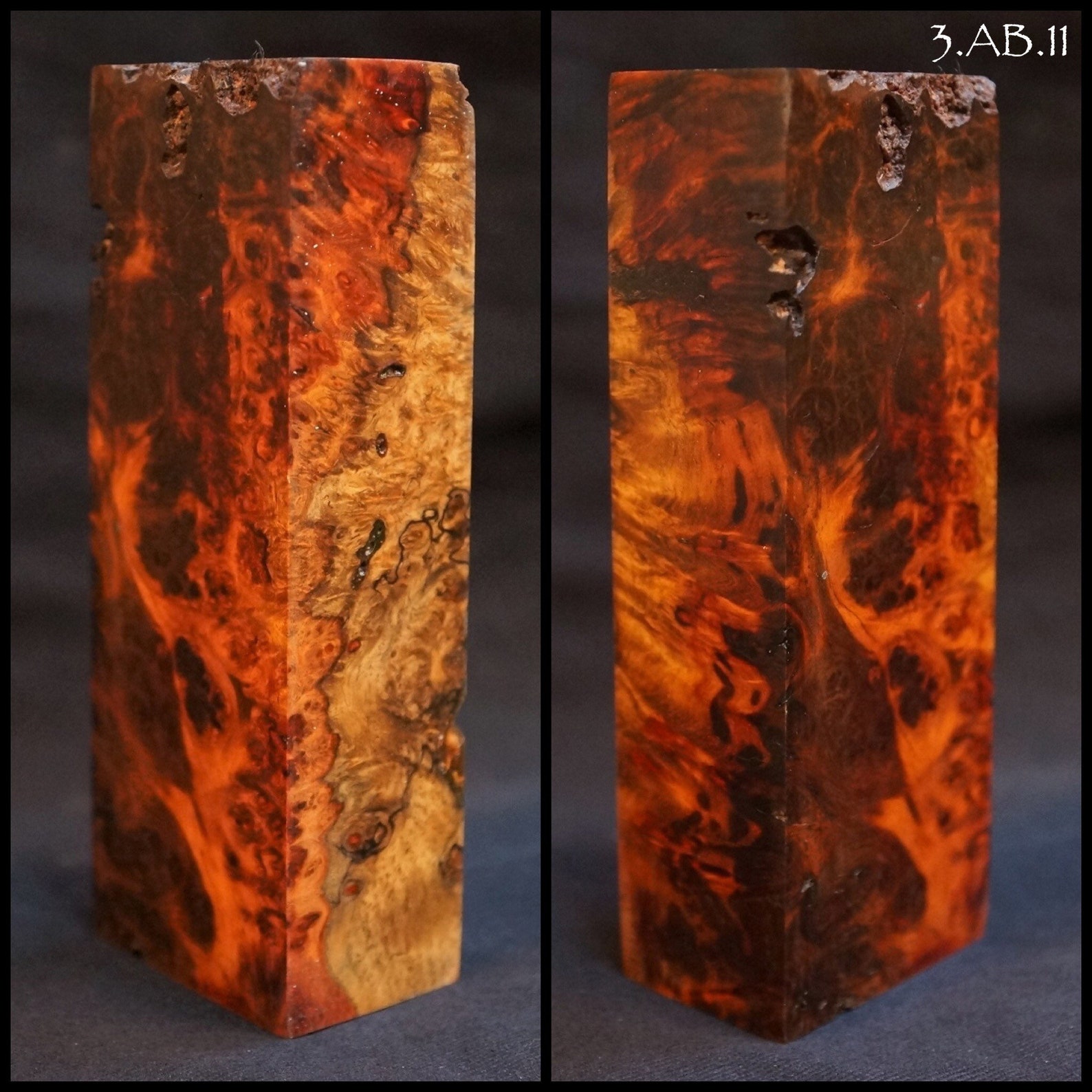 AMBOYNA BURL STABILIZED Wood Very Rare Premium Blank for Etsy