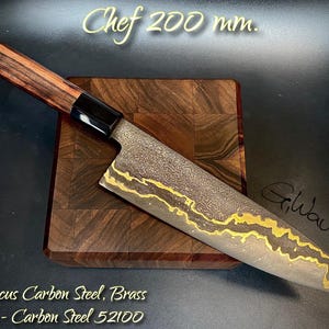 CHEF 200 mm, Japanese Style Kitchen Knife, Author's work, Single copy. #6.094
