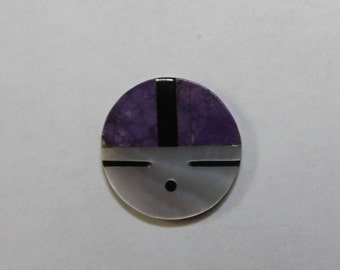 Kachina mosaic - Sugilite, Mother of Pearl & Jet