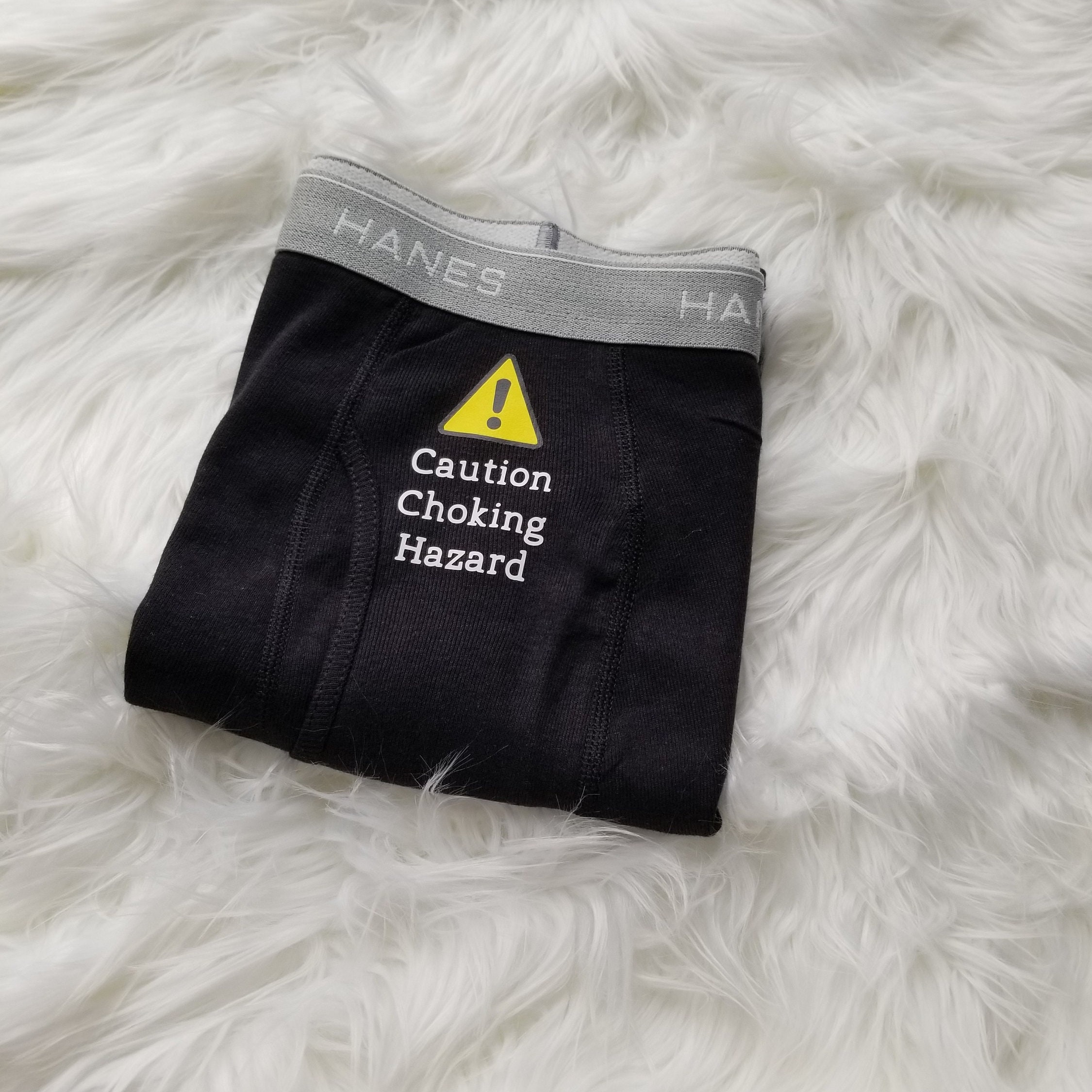 Matching Couples Underwear, Caution Slippery When Wet, Caution Choking  Hazard, His & Hers, Second Cotton Anniversary Gift, Novelty Gag Gift 