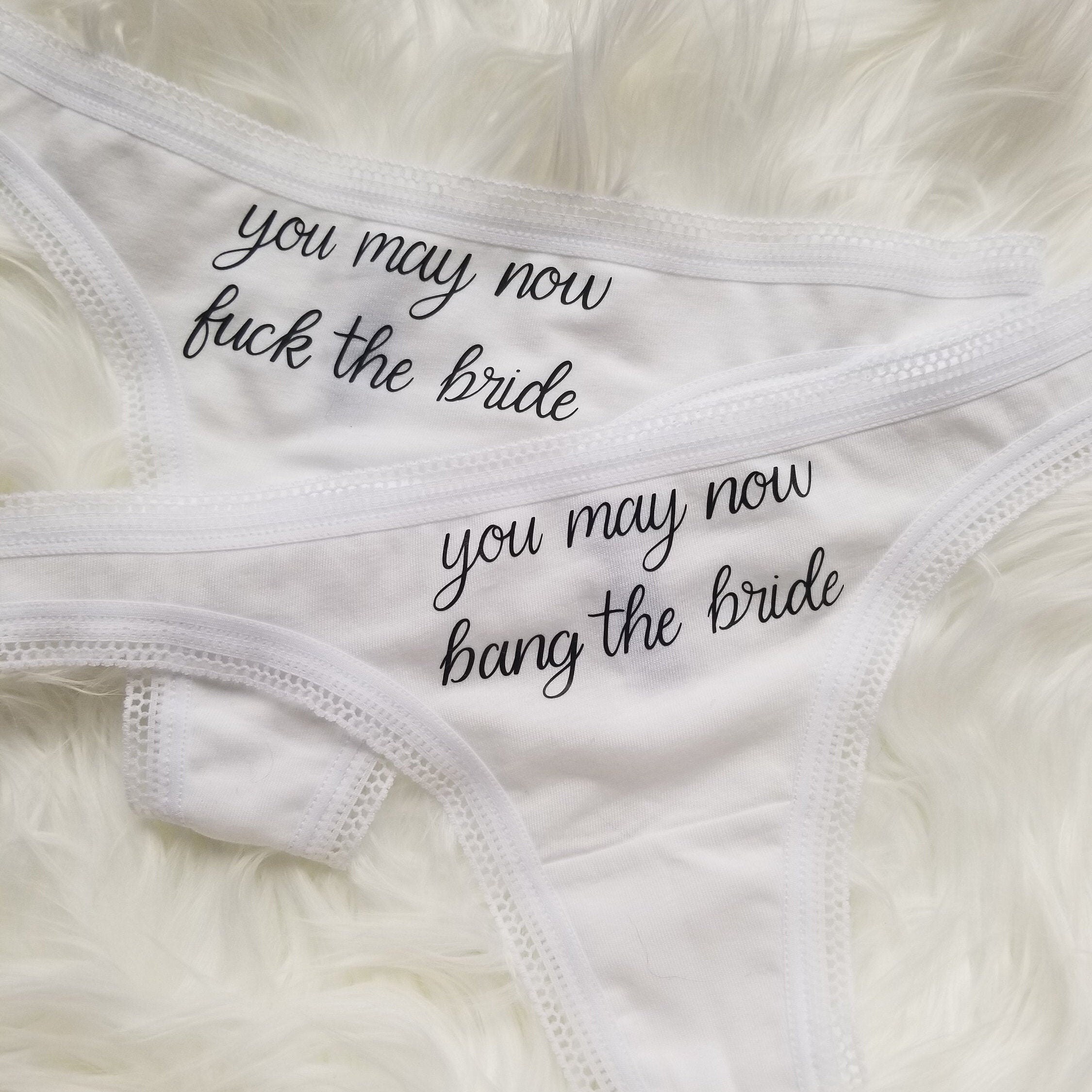 You May Now Bang Fck the Bride Thong, Bridal Honeymoon Lingerie,  Bachelorette Party Gift, Funny Wedding Day Underwear, Panty Game, Gag Gift  -  Canada