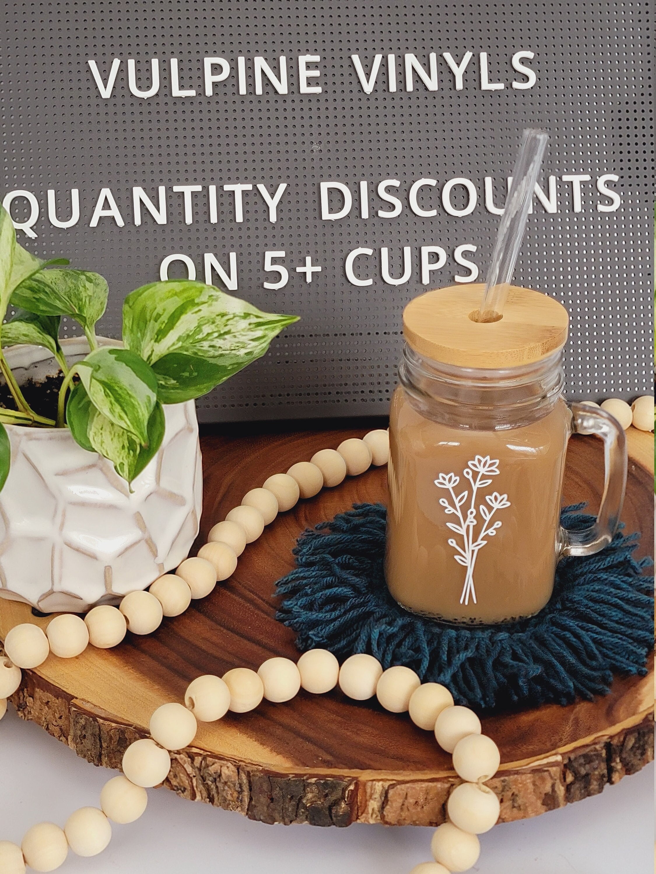 Jarming Collections Mason Jar Cups Drinking Glasses - Includes Mason Jar  Lids & Straws, Coffee & Smo…See more Jarming Collections Mason Jar Cups