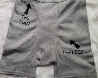 The Man The Legend Funny Boxers - Naughty Boxers - Dirty Gift for Him - Naughty Anniversary Gift - Raunchy