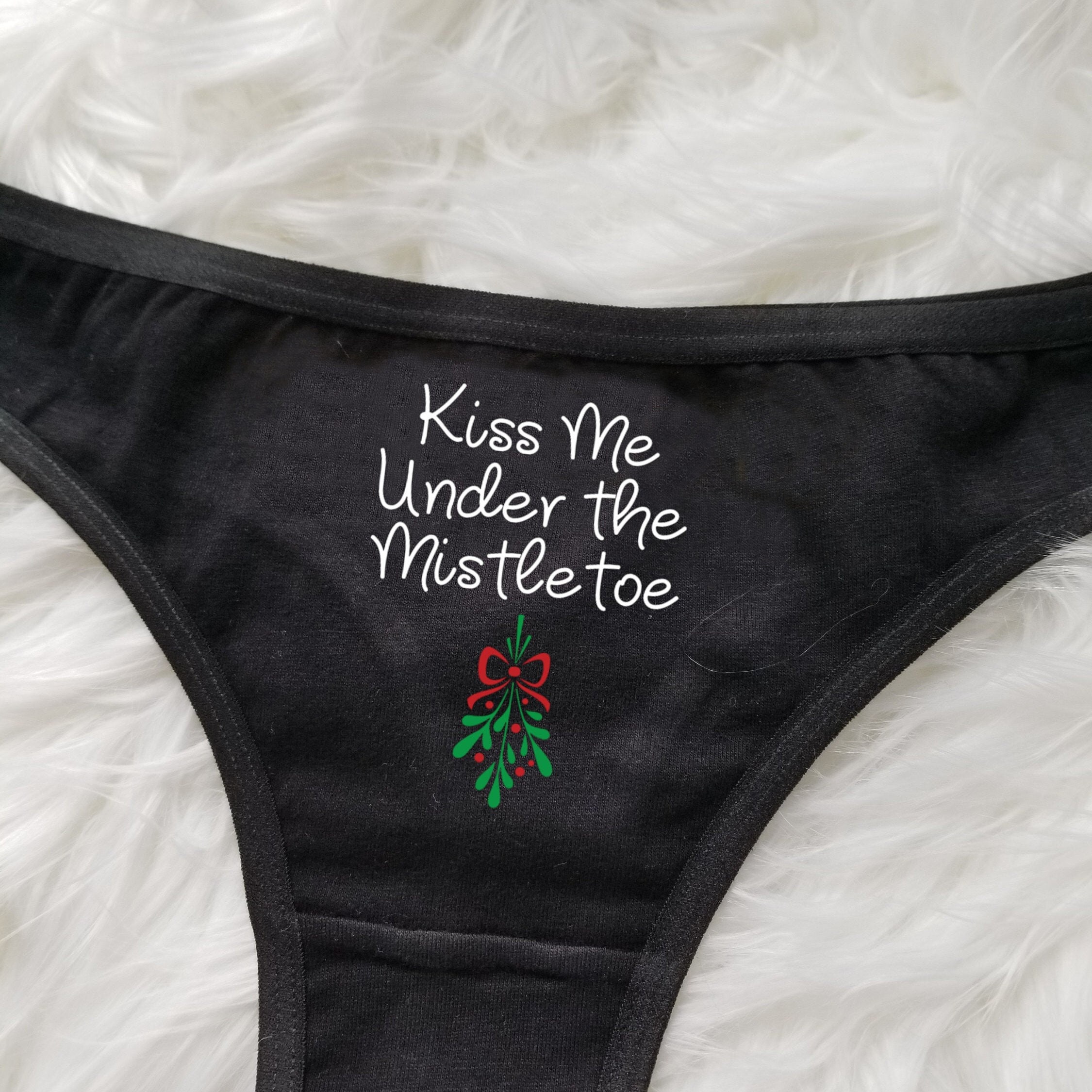 Christmas Knickers - Kiss Me Under The Mistletoe with FREE UK Delivery