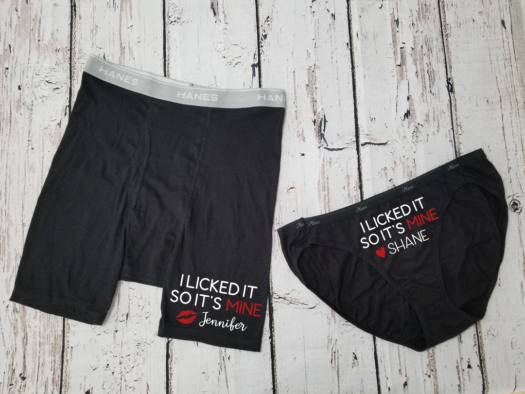 Personalized Matching Underwear Set for Couples - I Licked It so It's
