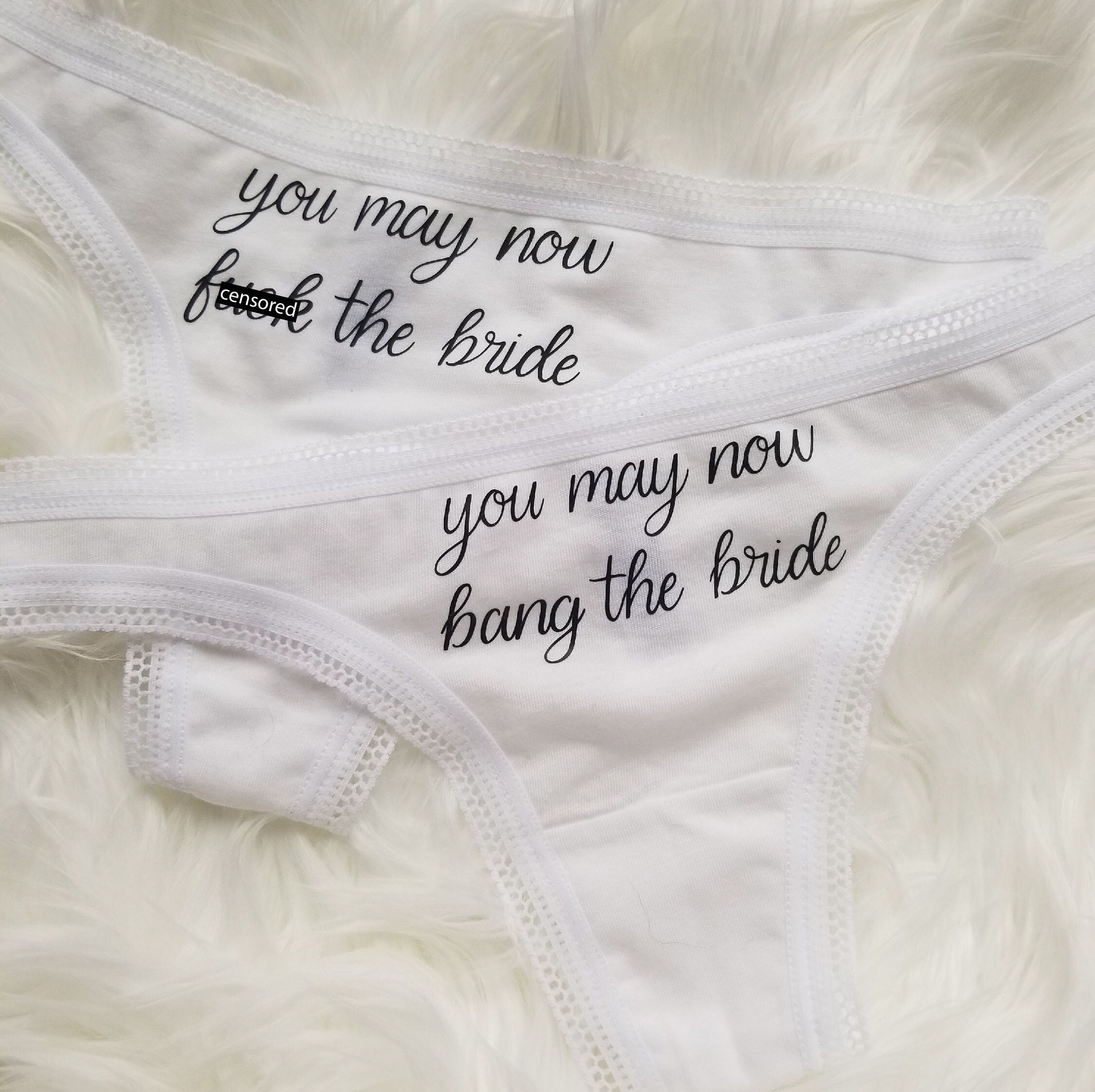 Bridal Wedding Underwear Knickers Bride, Bridesmaid, Mrs ****** or Your  Slogan