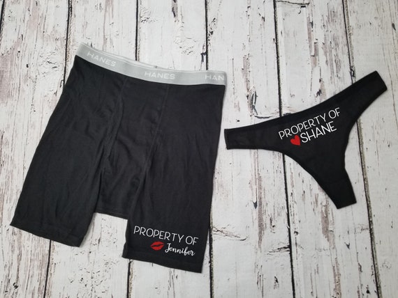 Property of Couples Matching Underwear Set Personalized Underwear Custom  Underwear His & Hers Couples Underwear Couples Gift -  New Zealand