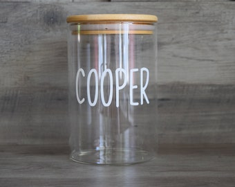 Personalized Dog Treat Jar, Custom Cat Treat Container, New Pet Gift, Training Treat Jar, Dog Treat Storage, Kitchen Organization