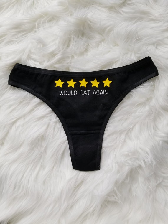 Five Stars Would Bang Again Would Eat Again Panties Funny Underwear Naughty  Knickers 