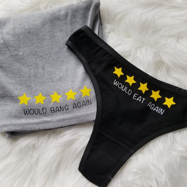 Funny Matching Couples Underwear Five Stars Would Bang/eat Etsy
