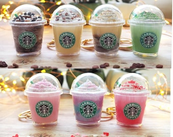 Starbucks Frappuccino Charm - Keychain Charm- Miniature Drink Figurine - Doll Accessories - Personalize Gifts - Miniature Starbucks - Frappe