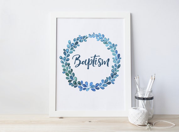 Baptism Art Baptismal Gift Printable Art Instant Download | Etsy