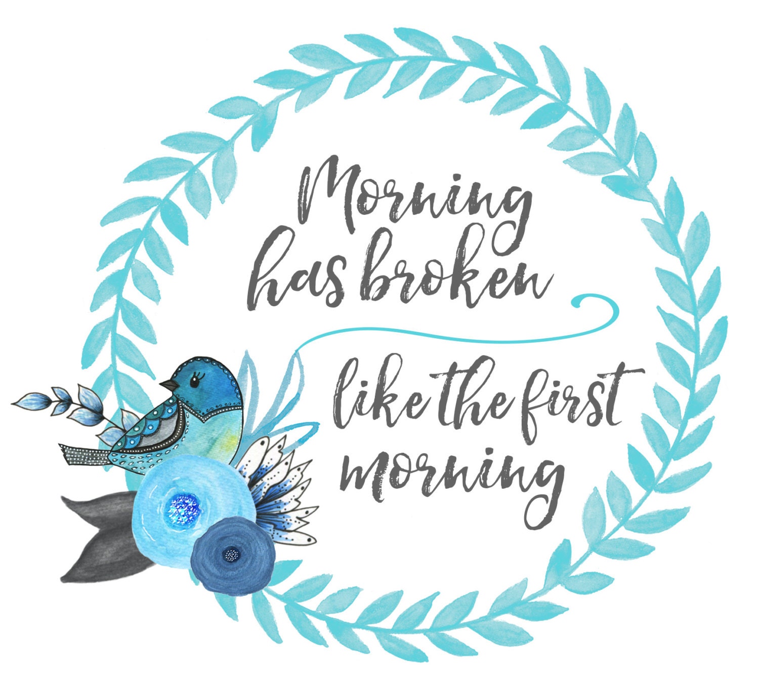 Morning Has Broken, Printable Art, Instant Download, Christian Art ...