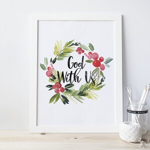 Advent Watercolor Wreath Collection - Set of 5, Printable Art, Christian Clipart, Bible Verse, Advent Art, Church Bulletins
