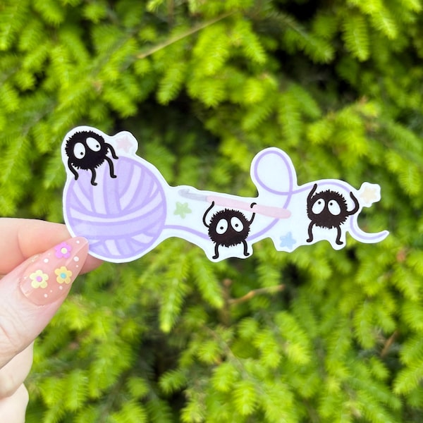 Crochet Helper Yarn Sticker -  Waterproof Sticker for Water Bottle/Stanley, Car, Laptop, Phone, Game Console