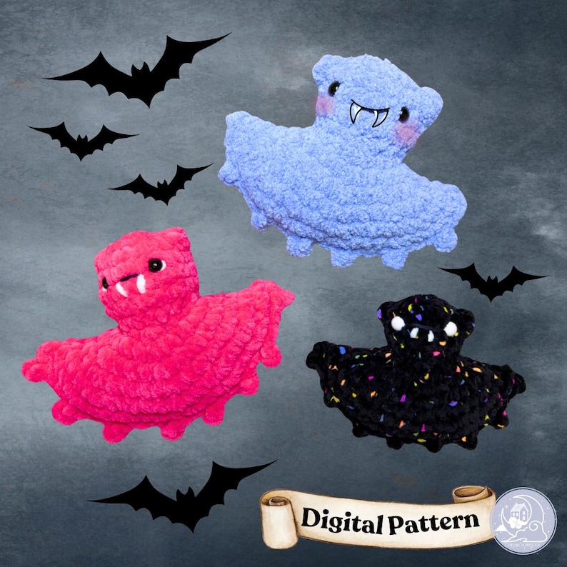 Matilda the Bat NO SEW Beginner Crochet Pattern Digital Download Quick ...