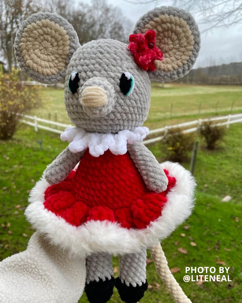 Mouse With Ruffle Fur Maizey the Mouse Ballerina Crochet Amigurumi Pattern DIGITAL DOWNLOAD ...