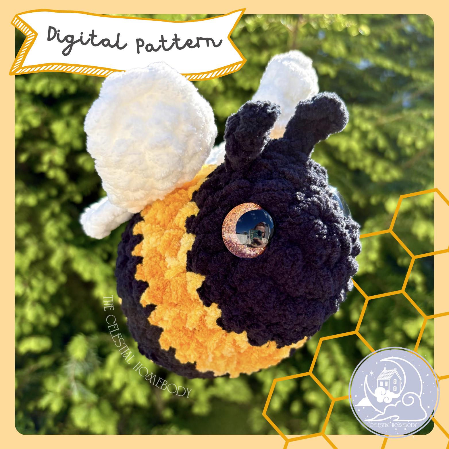Barnelbee the Bumble Bee Beginner Friendly LOW SEW Crochet Pattern ...
