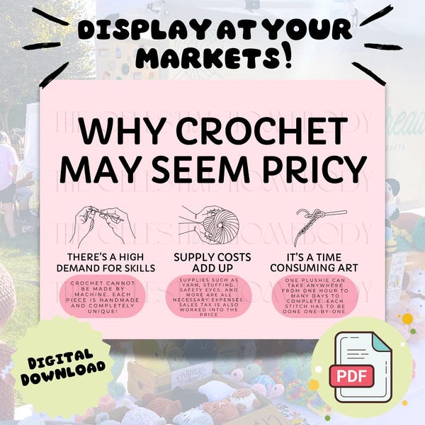Crochet Pricing Signs - Etsy