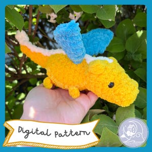 Nyx the Dragon LOW SEW Crochet Pattern Digital Download Quick Amigurumi Pattern Great for Market Prep!