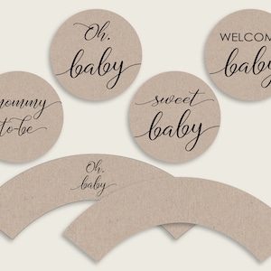 Cupcake Toppers And Wrappers Baby Shower Cupcake Toppers And Wrappers Kraft Baby Shower Cupcake Toppers And Wrappers Baby Shower Kraft ZOVMD