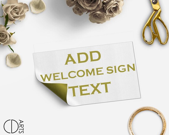 Add On listing only for edit Welcome sign text - digital file Il_570xn