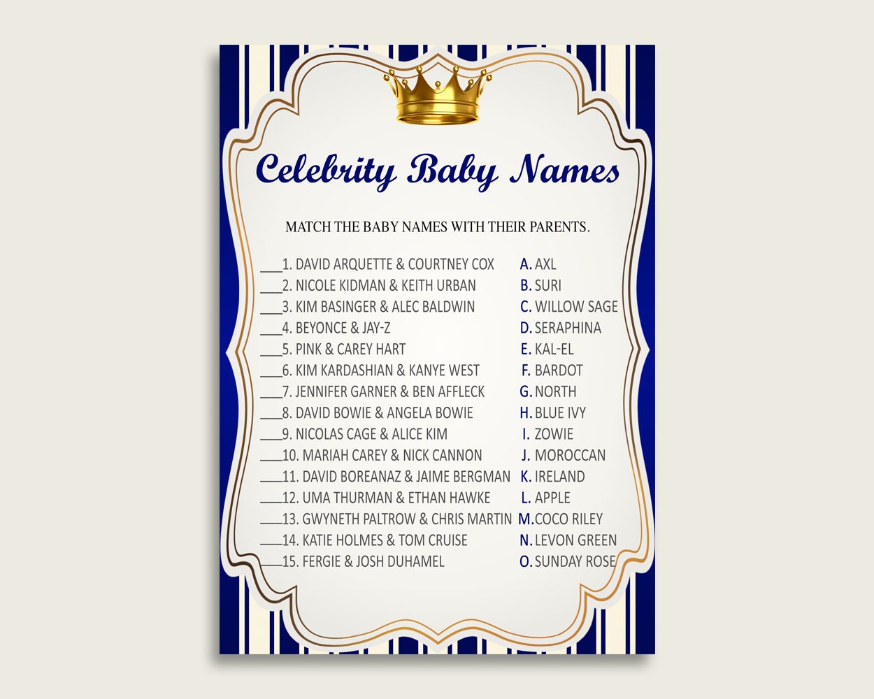 Celeb baby names boy