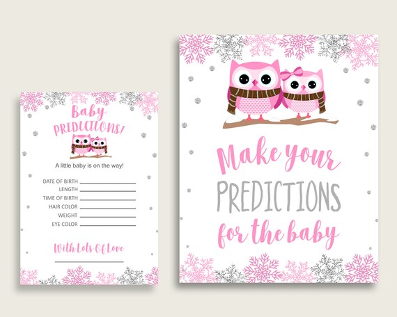 Owl Tree Baby Shower AdviceActivity Books PinkPurple