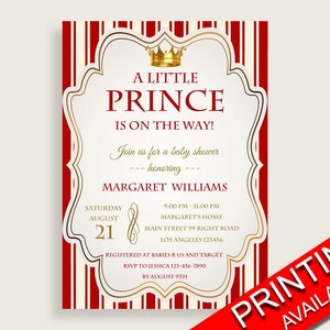 red and gold baby shower