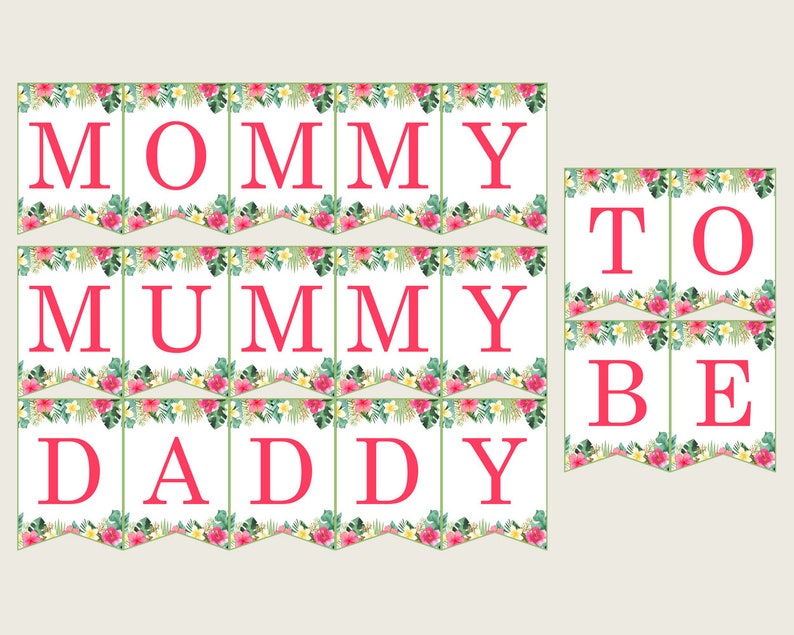 Chair Banner Baby Shower Chair Banner Hawaiian Baby Shower Etsy