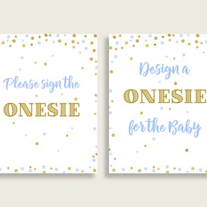 Firma El Mono Baby Shower Diseño Un Mono Confeti Baby Shower Firma El Mono Bebé Azul Dorado Confeti Diseño Un Mono cb001